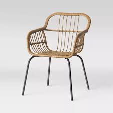4pk Mid Century Patio Stack Chair Brown Project 62 Target Patio Dining Set Wicker Dining Set Chair