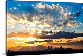 Maybe you would like to learn more about one of these? Sun Bursts Over Denver During Sunset Denver Colorado Wall Art Canvas Prints Framed Prints Wall Peels Great Big Canvas
