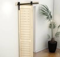 Amazon.com: CCJH Kit de colgador de rodillo plegable de 36 pulgadas para  puerta corrediza de granero de 36 pulgadas para 2 puertas plegables de  menos ...