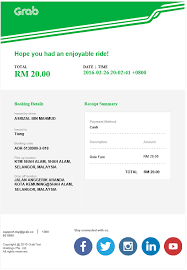 Feel free to write down the requirements for reference. Grab Receipt Malaysia