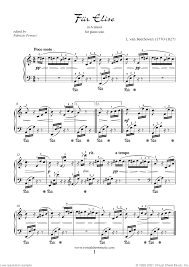 Fur elise (new edition) play now the brilliant work for piano solo by ludwig van beethoven. Free Fur Elise Sheet Music For Piano By Beethoven High Quality
