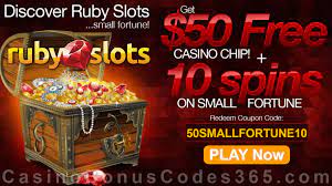 25 free spins at ruby slots casino casino bonus code: Rubyslots 50 Free Chip Plus 10 Free Small Fortune Spins Exclusive Promo Casino Bonus Codes 365