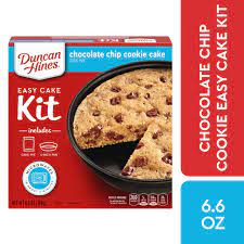 One batch was made with betty crocker salted caramel brownie mix and the other was made with duncan hines devils food chocolate cake mix. Duncan Hines Easy Cake Kit Chocolate Chip Cookie Cake Mix 6 6 Oz Walmart Com Walmart Com