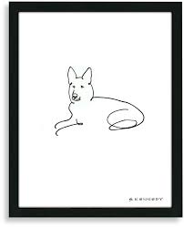 German Shepherd Framed Line Drawing Tatuaje De Pastor Aleman Dibujo Pastor Aleman Animal Fabuloso