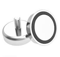 1 Inch Neodymium Rare Earth Pot Magnet with Threaded Male Stud N42 (8 Pack)