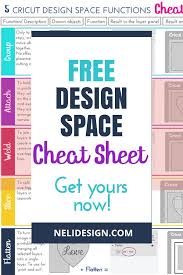 Cheat Sheet Cricut Design Space Cricut Design Cricut Cheat Sheets