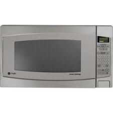 Ge Profile 2 2 Cu Ft Countertop Microwave In Stainless Steel With Defrost And Sensor Controls Jes2251sj The Home Depot Countertop Microwave Oven Countertop Microwave Stainless Steel Oven