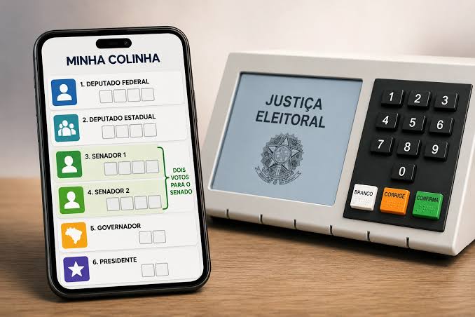 Colinha digital ajuda eleitor a organizar os seis votos das elei&ccedil;&otilde;es de 2026 - RED