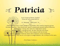Patricia Names With Meaning Meant To Be Names