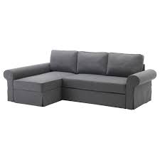 Backabro Bezug F Bettsofa Mit Recamiere Nordvalla Dunkelgrau Ikea Osterreich In 2020 Slaapbank Chaise Longue Ikea Bed