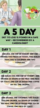 A 5 Day Diet To Lose 15 Pounds In A Safe Way Recommended By A Cardiologist 5 Day Diet Diet Loss Lose 15 Pounds