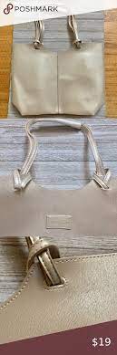 Neiman Marcus Gold Faux Leather Tote Bag New Leather Tote Bag Leather Tote Faux Leather