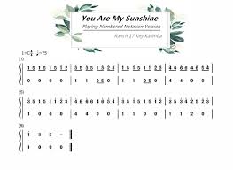 2 To The 1 To The 1 To The 3 Song Ranch Beginners 17 Key Kalimba Lesson 2 You Are My Sunshine You Are My Sunshine Music Chords Learn Music