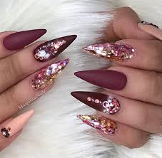Rose gold ombre glitter nails. Rose Gold Matte Nails Pink Matte