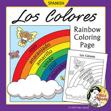 Rainbow coloring books are one of the favorite subjects for kids' most sought after coloring pages both by parents and with many parents across the globe still looking for printable free online rainbow coloring pages. Los Colores Spanish Colors Rainbow Coloring Page By Miss Mindy Tpt