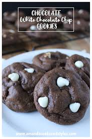 Chocolate White Chocolate Chip Cookies In 2020 White Chocolate Chip Cookies Chocolate Cookies Classic Cookies Recipes