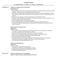 Maybe you would like to learn more about one of these? Hospital Pharmacist Resume Samples Velvet Jobs