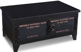 Bank Vault Safe End Table Coffee Table And Console Tv Table My Design42 Bank Vault Safe Co Coffee Table With Storage Coffee Table Rectangle Cocktail Table