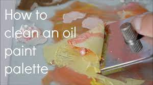 How To Clean An Oil Paint Palette - Youtube