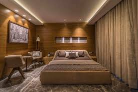 Classy bed design, wide backrest design with grooved design on headrest. 25 Unique Wall Panelling Ideas To Accent The Wall Behind The Bed