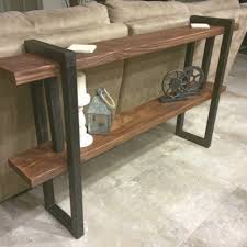 A skinny sofa table adds sleek and practical storage space to your living room. Diy Sofa Table Designed Simple