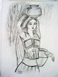 Image Result For Village Woman Sketch Beauty Art Drawings Abstract Pencil Drawings Hummingbird Art Drawing You can edit any of drawings via our online image editor before downloading.