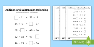 A balancing act practice worksheet answers is a number of short questionnaires on a special topic. Lks2 Addition And Subtraction Balancing Problems Differentiated Worksheet