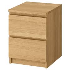 Our expansive bedside table collection provides the perfect bedroom complement. Malm Oak Veneer Chest Of 2 Drawers 40x55 Cm Ikea