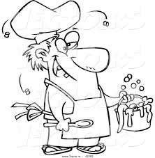 Find the perfect chef cartoon stock photo. Cartoon Chef Outline Page 1 Line 17qq Com
