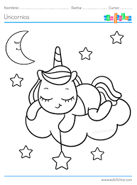 Dibujos De Unicornios Para Colorear Bebes