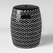 Black And White Garden Stool Give Your Space That Extra Special Something With The Salvia Round Garden Stool From Opalhouse With An Interesting Geo Garden Stool White Garden Stools Stool