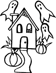 Scary haunted house coloring pages. Haunted House Coloring Pages Free Image Download