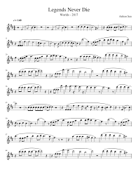 It takes place in china, with the finals taking place at the beijing national stadium. Legends Never Die Sheet Music For Clarinet In B Flat Solo Musescore Com