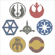 11 star wars symbols emblem cross stitch pattern pdf for