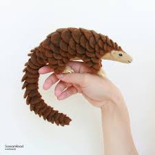 Needle Felted Pangolin Needle Felting Pangolin Needle Felted Animals