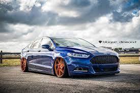 Slammed Ford Fusion On Insane Rims By Black Diamond Ford Fusion Ford 2013 Ford Fusion