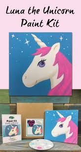 Unicorn Paint Kit For The 5 And Above Age Set Canvas Painting Kit Includes A Blank 10x10 Canvas 2 Paint Kids Painting Party Unicorn Painting Kids Art Class