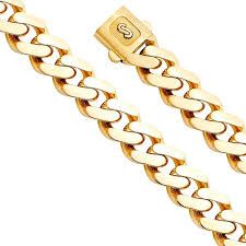 Maybe you would like to learn more about one of these? Men S 15 5mm Monaco Chain 14k Yellow Gold Men S Cuban Curb Necklace 24 28in Goldenmine Com