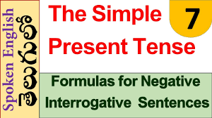 Present simple (present tense + common aspect). Formulas For Negative Interrogative Sentences In The Simple Present Tense Telugu Youtube