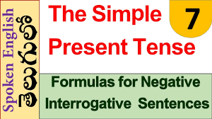 The formula for simple past tense when there is a second person involved are that the sentence starts with 'you', then a verb in its 3rd form, followed by an object which is optional. Formulas For Negative Interrogative Sentences In The Simple Present Tense Telugu Youtube