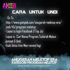 Anugerah meletop era 2019 (ame2019) bakal kembali mengegarkan axiata arena, bukit jalil, hari ini 21 april 2019. Facebook