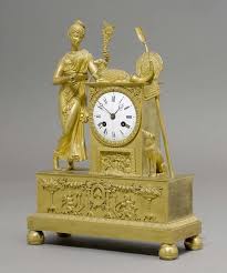 Mantel Clock Restauration Paris Circa 1830 40 Gilt Bronze And Brass Paris Escapement Striking The 1 2 Hours On Bell H 39 Cm Kol Mantel Clock Mantel Clock