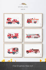 Fire Truck Print Firetruck Birthday Firetruck Print Fire Etsy Fire Truck Nursery Fire Truck Room Fireman Nursery