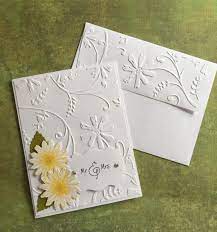Wedding Invite Paper Cards Hand Made Greeting Cards Embossed Cards