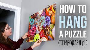 I also found a way to save and hang a jigsaw puzzle with no frame! How To Hang A Jigsaw Puzzle Temporarily Youtube