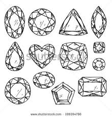 Set Of Black And White Jewels Hand Drawn Gemstones Sketch Style Illustration In 2020 Gem Drawing Jewel Drawing Crystal Drawing