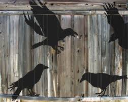Stencils For Walls 4 Crows Or Ravens Reusable Large Bird Fence Art Stencils Wall Bird Stencil