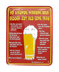 Bierschild 10 Grunde Warum Bier Besser Ist Als Eine Frau Grosse 17 X 22 Cm Bier Alkohol Lustig Bier Schilder