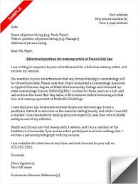 Makeup Artist Cover Letter Sample Cover Letter Sample Cover Letter Example Cover Letter For Resume