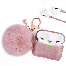 Airpods Pro Case With Fur Ball Keychain For Air Pod Pro Cute Etsy Airpods Pro Fur Ball Airpod Pro